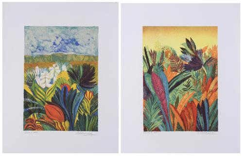 790-MIRTA DUBISCHARD (20TH CENTURY).  Set of 2 lithographs.