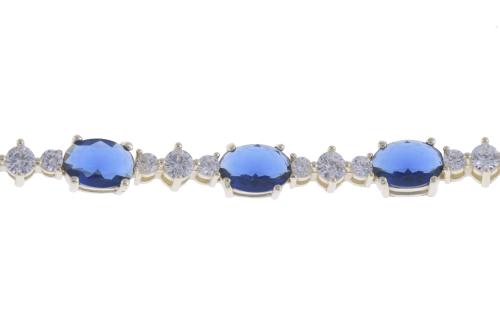 RIVIÉRE BRACELET WITH BLUE TOPAZES.