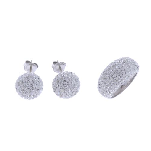 BOMBÉ RING AND SWAROVSKI EARRINGS