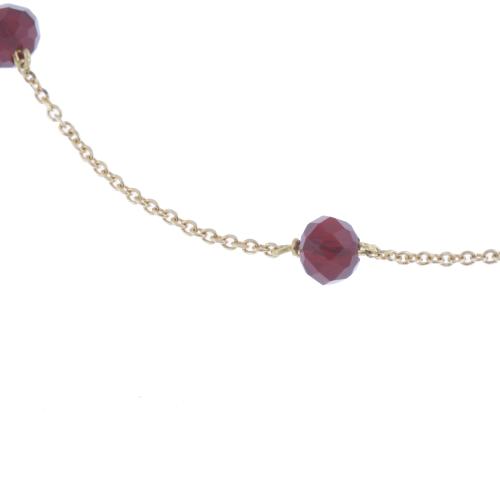 BRACELET WITH SYNTHETIC GARNETS.