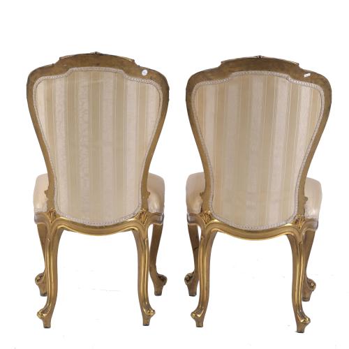 PAIR OF LOUIS XV STYLE CHAIRS, 20TH CENTURY.