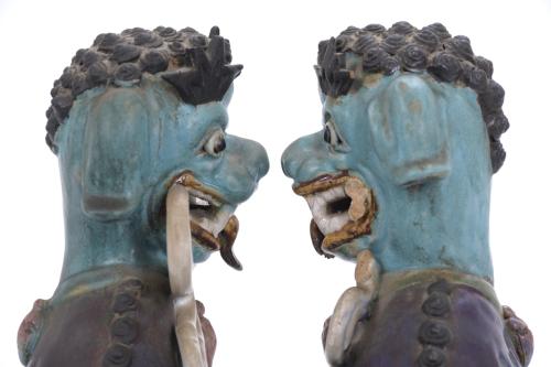 PAIR OF CHINESE CHIMERAS, 20TH CENTURY. 