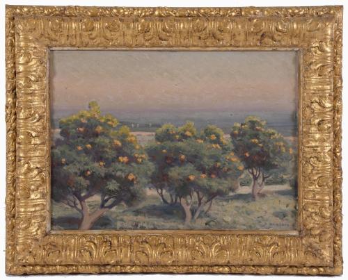 DIONÍS BAIXERAS (1862-1943). "ORANGE TREES".