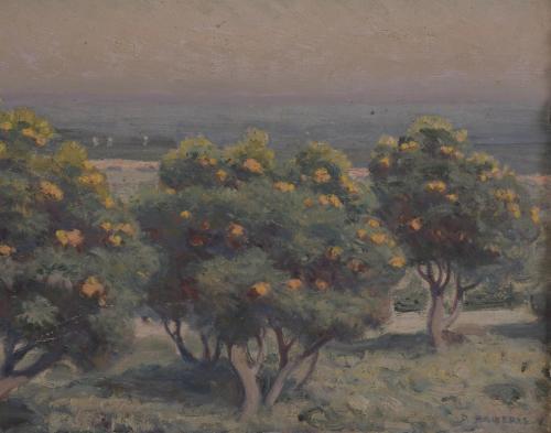 DIONÍS BAIXERAS (1862-1943). "ORANGE TREES".