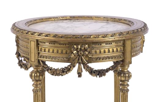 LOUIS XVI STYLE GUERIDON, 20TH CENTURY. 