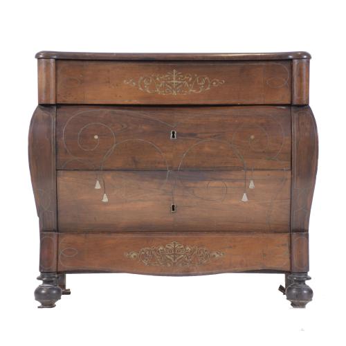 SMALL ELIZABETHAN CHEST OF DRAWERS, 19TH CENTURY. 