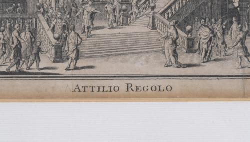 ESCUELA ITALIANA, SIGLO XIX. "ATTILIO REGOLO", título de un