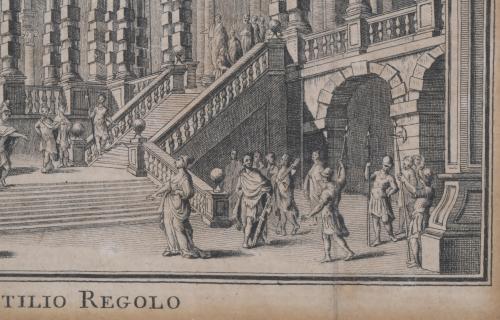 ESCUELA ITALIANA, SIGLO XIX. "ATTILIO REGOLO", título de un