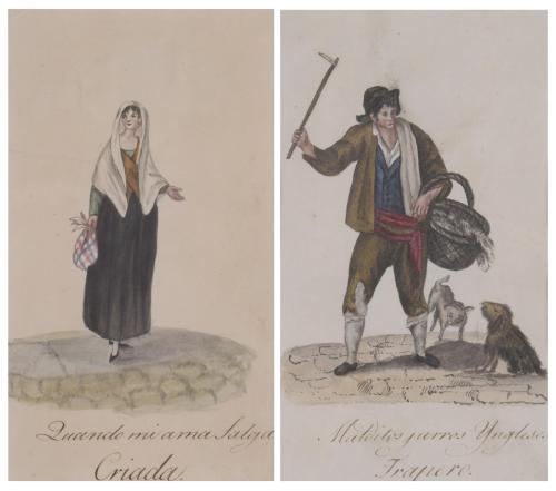 19TH CENTURY, SPANISH SCHOOL. "MAID" AND "RAGPICKER".