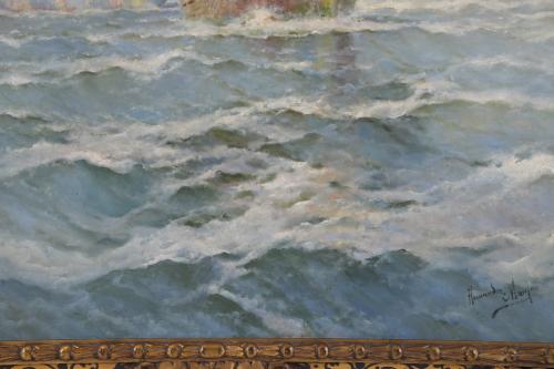 FRANCISCO HERNÁNDEZ MONJO (1862-1937). "SEASCAPE".