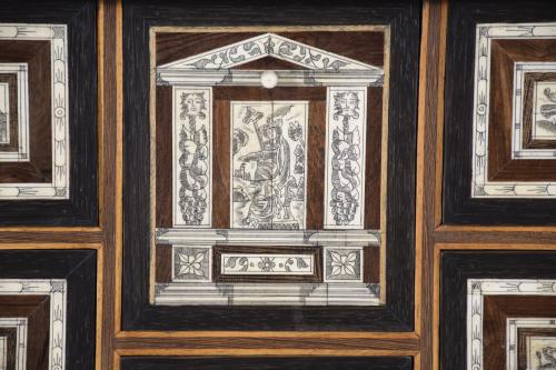 DESK WITH SMALL BUFFET, 20TH CENTURY.