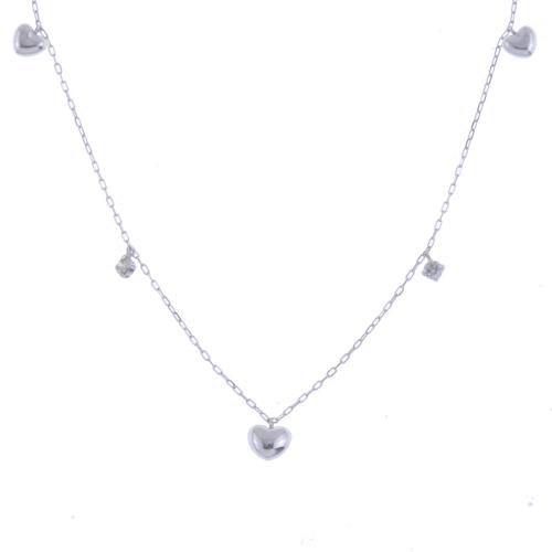 ADJUSTABLE NECKLACE WITH HEARTS