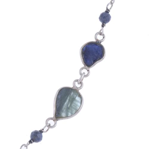 NECKLACE WITH SAPPHIRES AND TOURMALINES