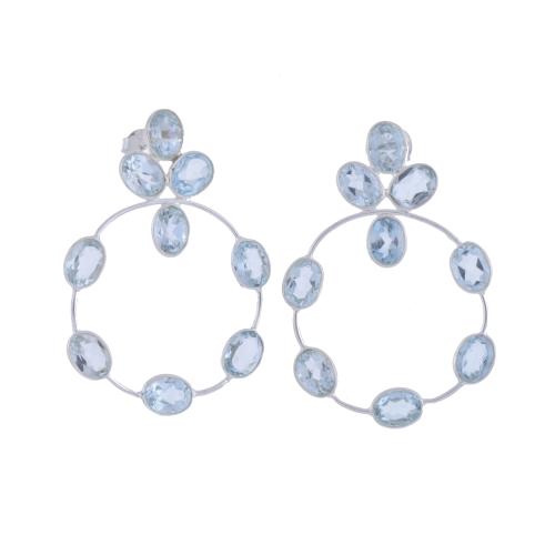 63-EARRINGS WITH BLUE TOPAZES