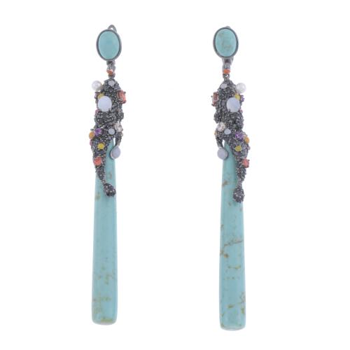 FANTASY EARRINGS WITH AMAZONITE