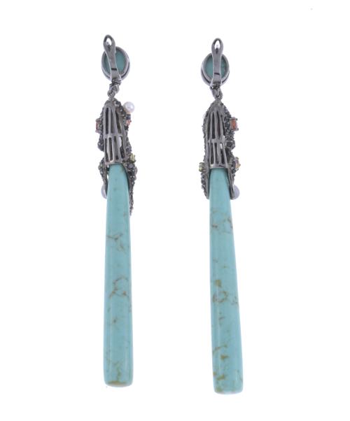 FANTASY EARRINGS WITH AMAZONITE