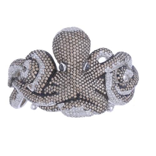 149-BRAZALETE EN FORMA DE PULPO CON CIRCONITAS