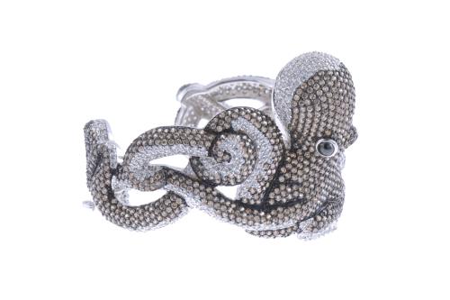 OCTOPUS-SHAPED BRACELET WITH ZIRCONS