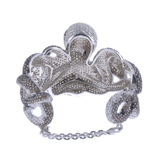 BRAZALETE EN FORMA DE PULPO CON CIRCONITAS