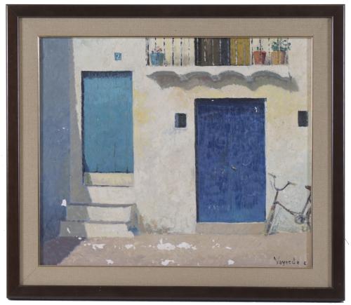 JOSEP M. VAYREDA CANADELL (1932-2001). "BLUE DOORS IN IBIZA