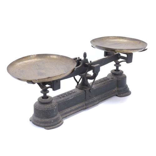 427-WROUGHT IRON WEIGHT SCALES.