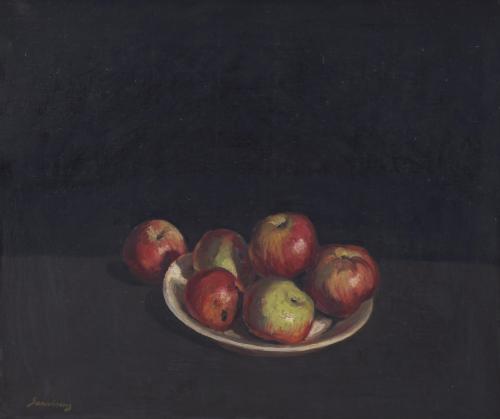 RAMÓN SANVICENS MARFULL (1917-1987). "STILL LIFE WITH APPLE