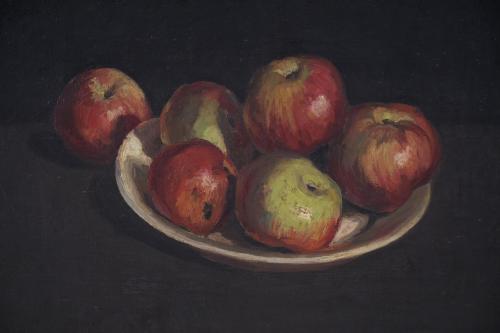 RAMÓN SANVICENS MARFULL (1917-1987). "Bodegón manzanas".