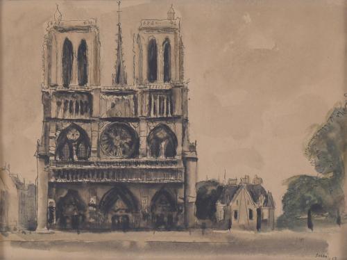 860-FRANCESC SERRA CASTELLET (1912-1976). "NOTRE DAME", 1952.