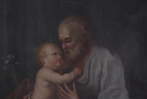 18TH CENTURY SPANISH OR ITALIAN SCHOOL "SAINT JOSEPH AND TH