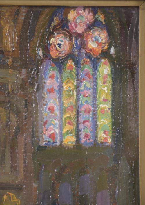 ANTONI VILA ARRUFAT (1896-1989). "INTERIOR DE IGLESIA".