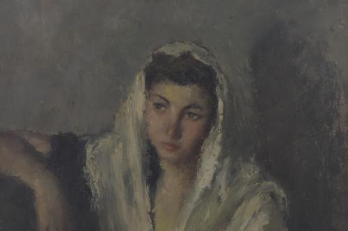 JOAN PALET BATISTE (1911-1996). "GIRL WITH A SHAWL".