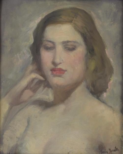 716-ANTONIO GARCÍA MORALES (1910-?).  "WOMAN'S PORTRAIT".