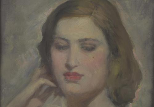 ANTONIO GARCÍA MORALES (1910-?).  "WOMAN&#39;S PORTRAIT".