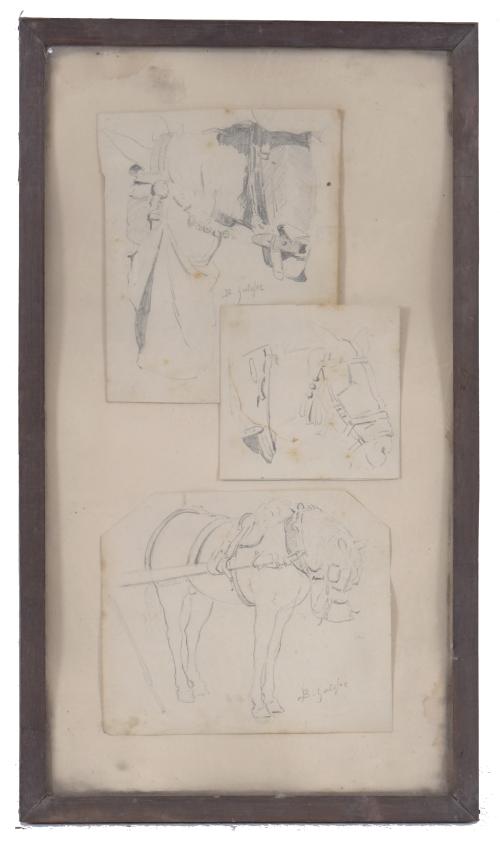 BALDOMERO GALOFRE I GIMÉNEZ (1849-1902). THREE STUDIES FOR 