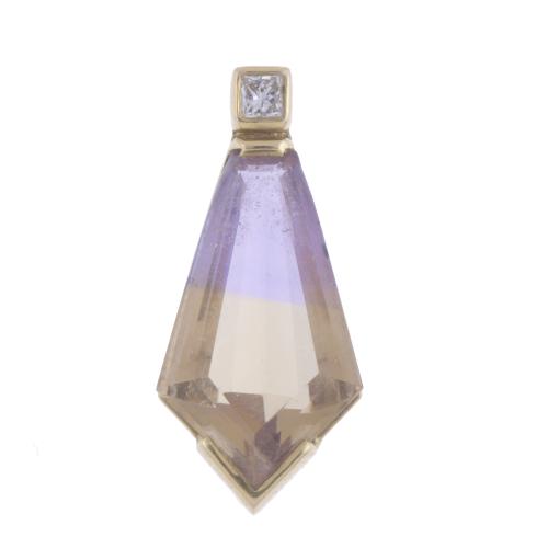 181-PENDANT WITH AMETRINE AND DIAMOND