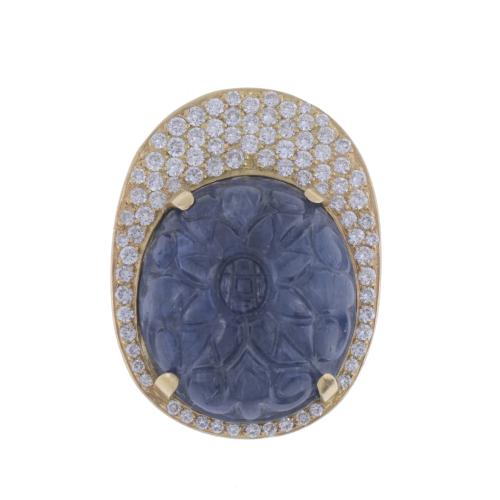 195-PENDANT WITH SAPPHIRE AND DIAMONDS