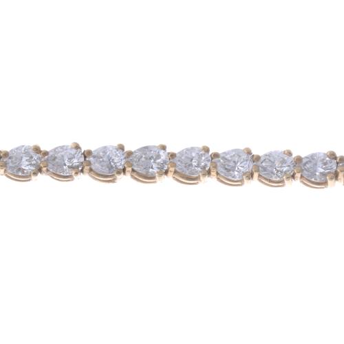 308-GOLD AND DIAMONDS RIVIÉRE BRACELET