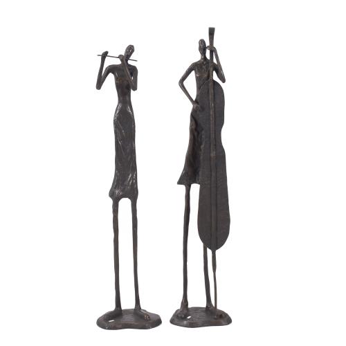 SIGUIENDO MODELOS DE ALBERTO GIACOMETTI (1901 - 1966). "PAREJA DE MÚSICOS".