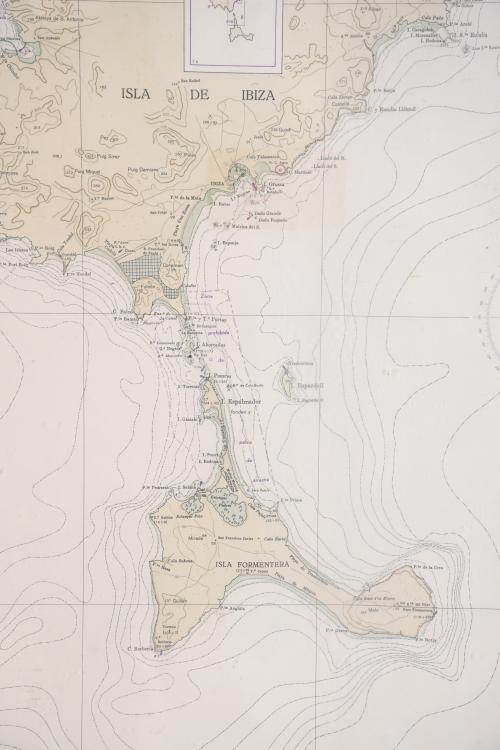 MAPA NÁUTICO DE LA COSTA DE FORMENTERA, 1976.