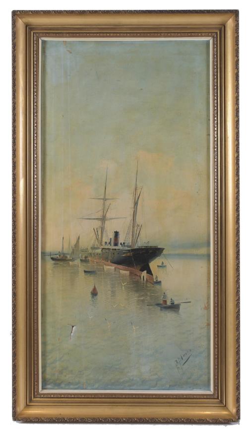 19TH-20TH CENTURIES SPANISH SCHOOL. "SEASCAPE".