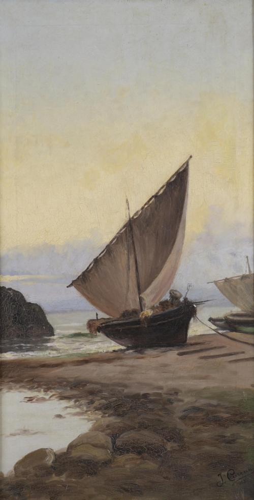 715-J. CARRAU (19TH-20TH CENTURY). "SEASCAPE", 1903.