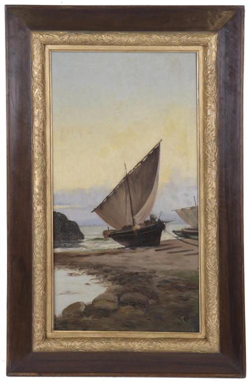 J. CARRAU (19TH-20TH CENTURY). "SEASCAPE", 1903.