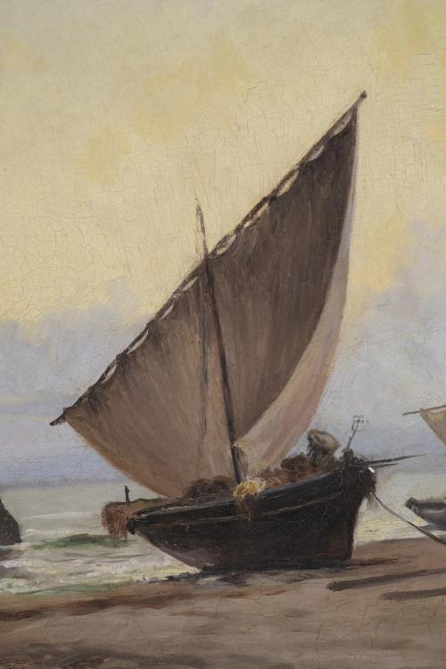 J. CARRAU (19TH-20TH CENTURY). "SEASCAPE", 1903.