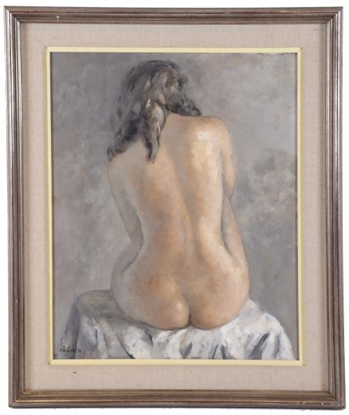 LLUISA SALLENT (1934).  "FEMALE NUDE FROM BEHIND", 1978.