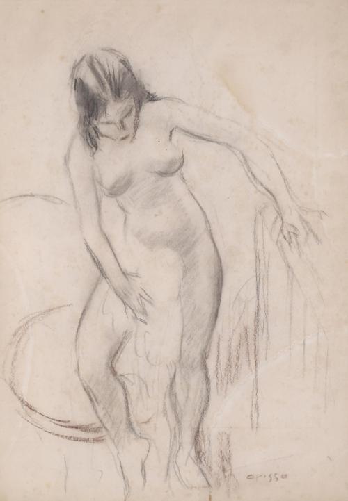 955-ALFRED OPISSO CARDONA (1907-1980). Sketch of a female nude.