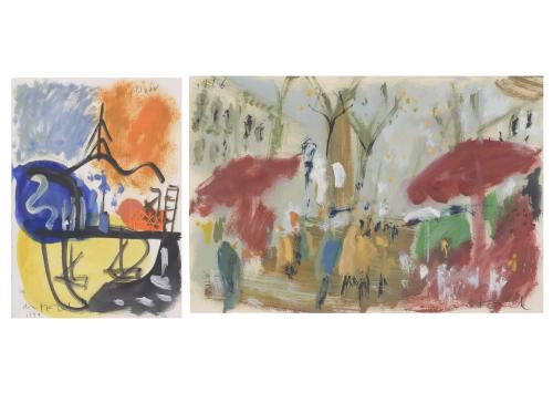 JAVIER BALLESTER MONTESOL (1952).  "RAMBLAS", 1996 and "BARCELONA", 1999.