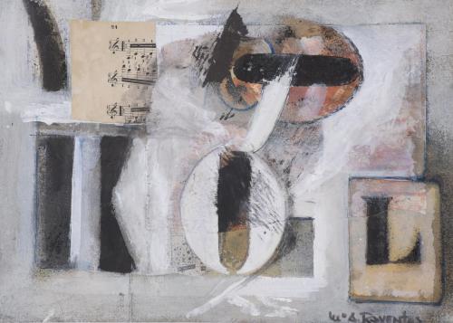 MARIA A. RAVENTÓS (1930).  Pair of mixed media on paper.