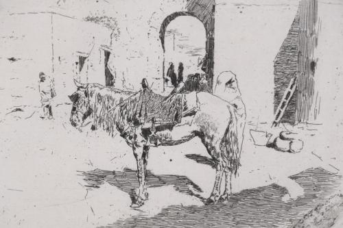 MARIANO FORTUNY I MARSAL (1838-1874). "MOROCCAN HORSE".