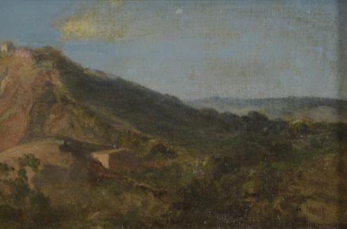 RAMÓN MARTÍ ALSINA (1826-1894). "LANDSCAPE WITH MOUNTAINS".