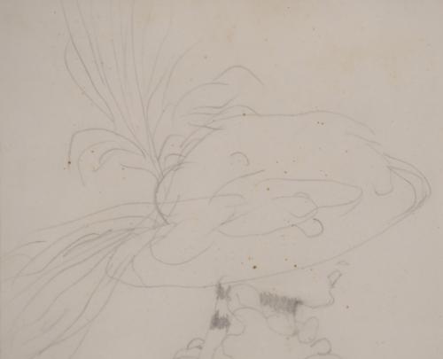 XAVIER GOSÉ (1876-1915). SKETCH FOR A WOMAN IN PROFILE.